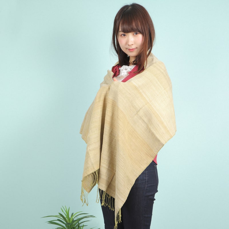 蓮糸×シルク ストール【180cm×40cm】 – ワールドブリッジ